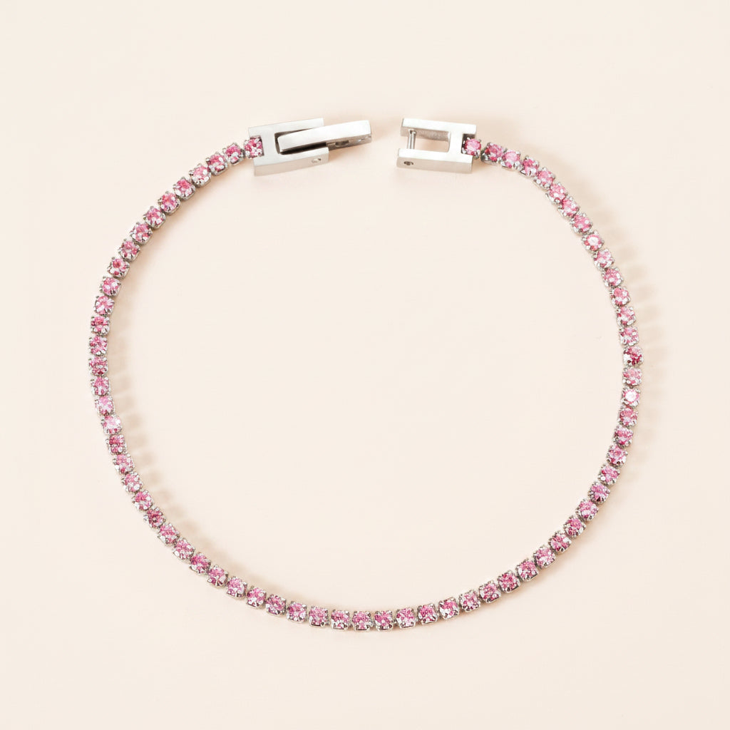 Thin tennis bracelet