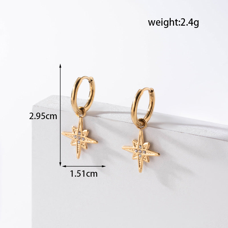 Star drop earrings