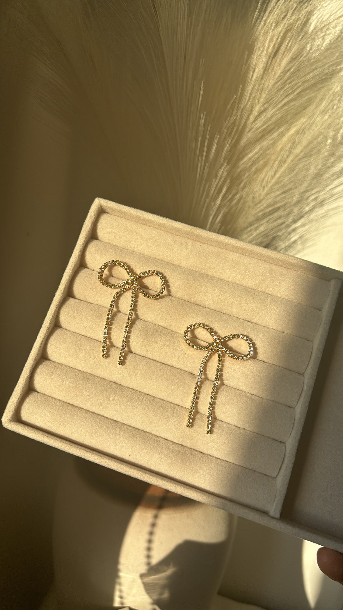 Bow knot Rhinestone Earrings