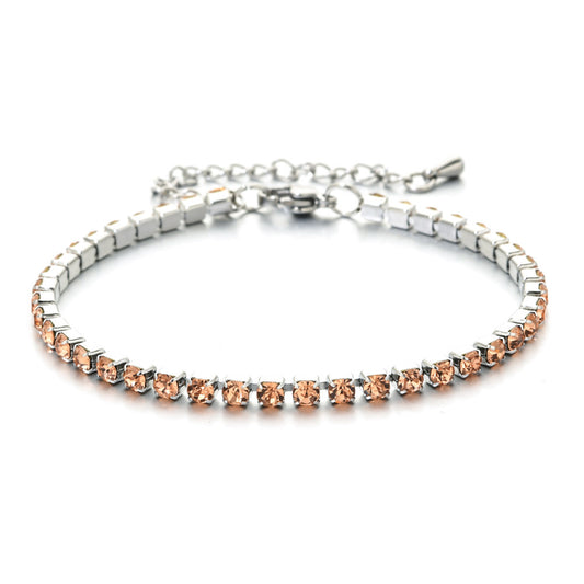 Tennis bracelet- peach