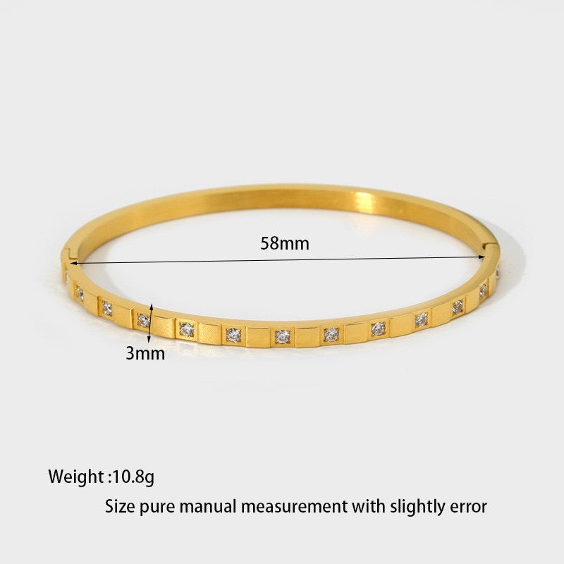 Minimal stone bangles