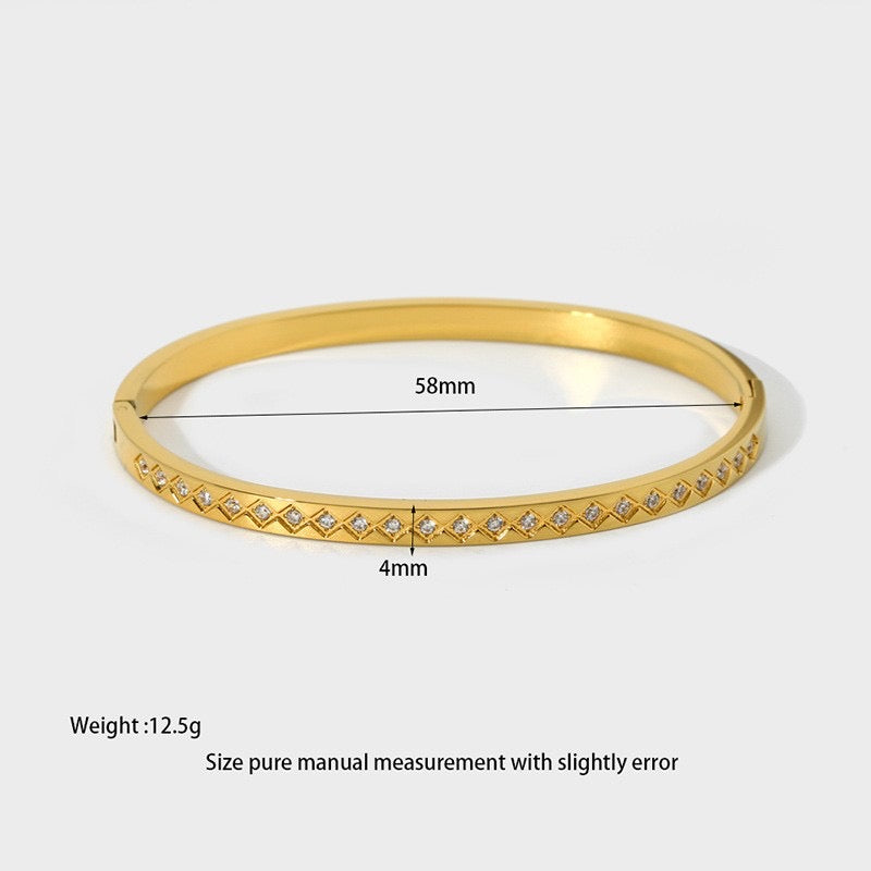 Minimal stone bangles