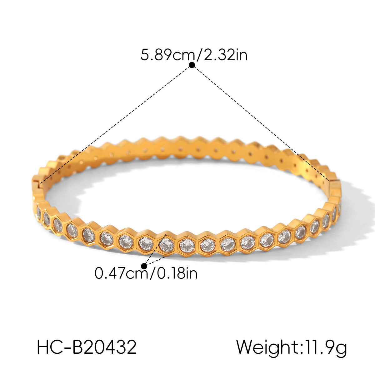 Minimal stone bangles