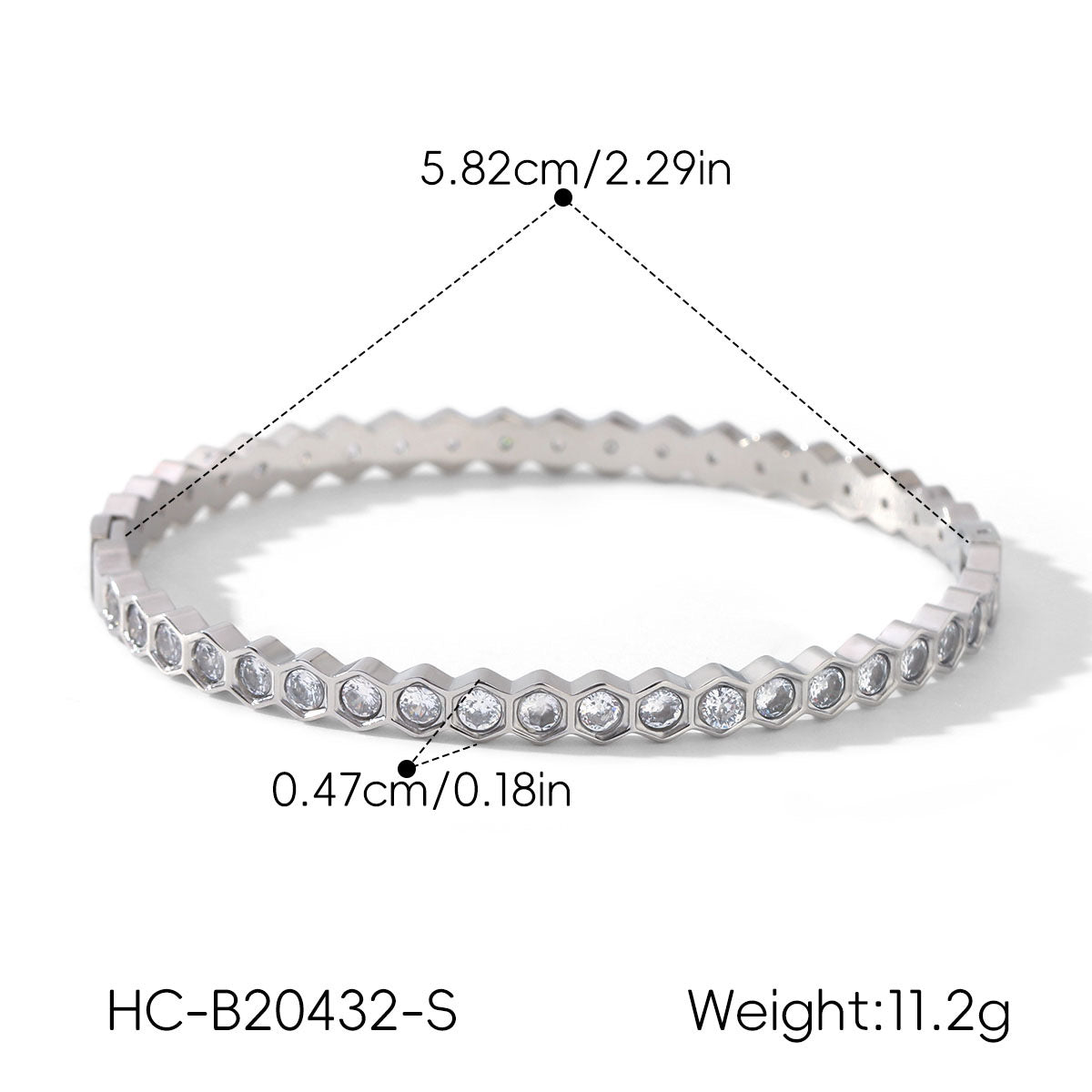 Minimal stone bangles