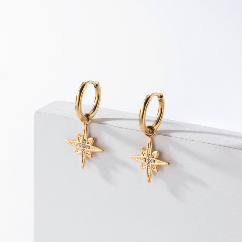 Star drop earrings