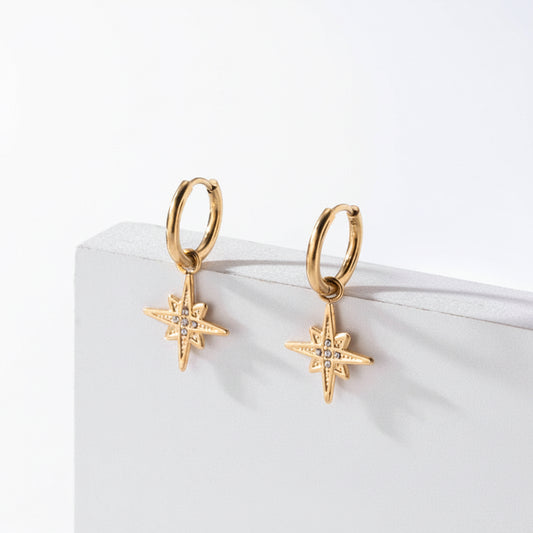 Star drop earrings
