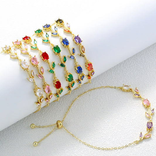 Adjustable tulip bracelet